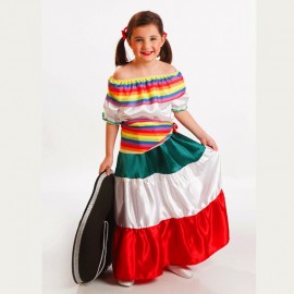 Disfraz de Mejicana de niña