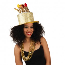 Sombrero de Feliz Cumpleaños Dorado