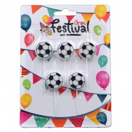 Set de velas con Balones de Futbol