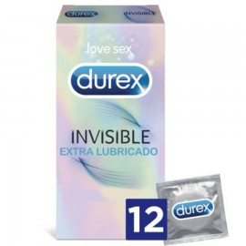 DUREX - INVISIBLE EXTRA LUBRICADO 12 UNIDADES