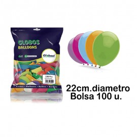 Bolsa con 100 Globos  Multicolor