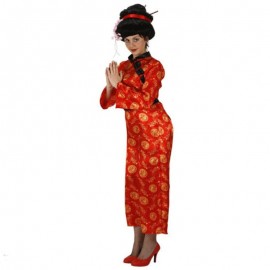 Disfraz de China rojo para mujer