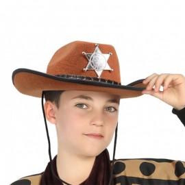 Sombrero de Sheriff de fieltro infantil