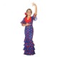 Disfraz de Flamenca azul infantil