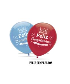 Bolsa con 10 globos de "Feliz Cumpleaños"