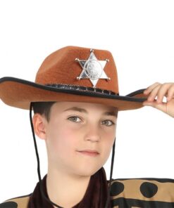 Sombrero de Sheriff de fieltro infantil