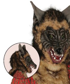 Máscara de Lobo con pelo para adulto