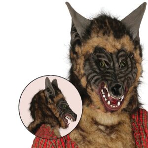 Máscara de Lobo con pelo para adulto