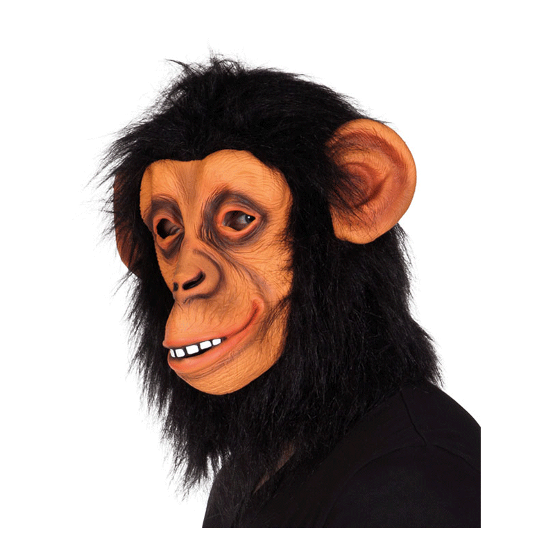 Máscara de Chimpancé con pelo para adulto