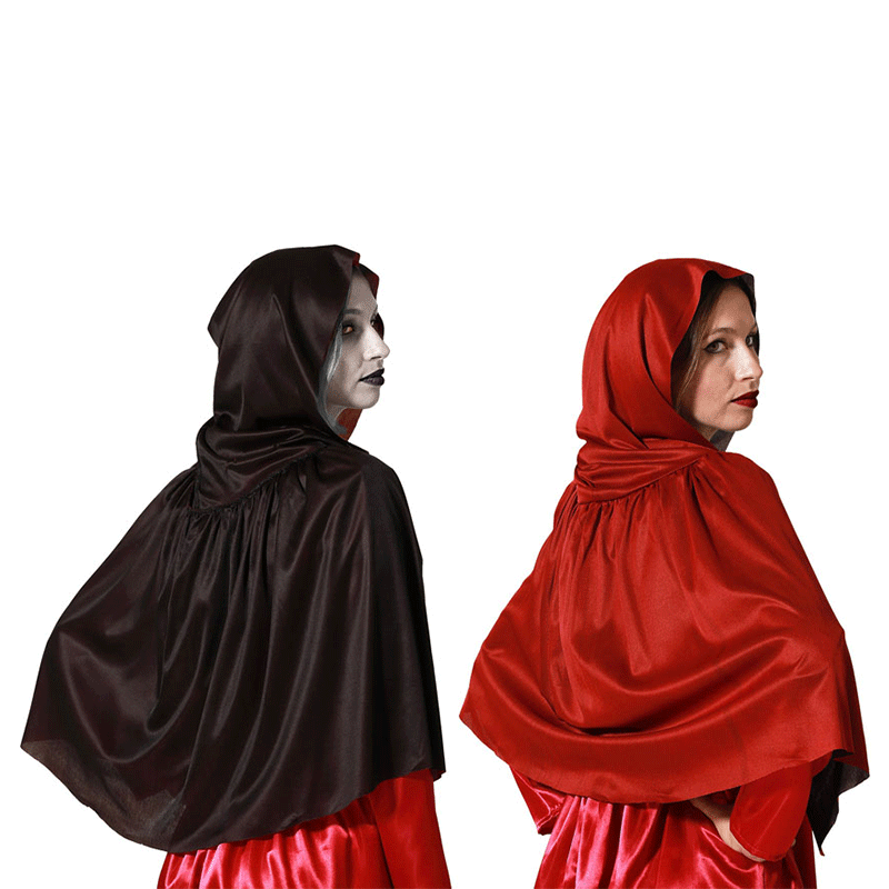 Capa con capucha reversible