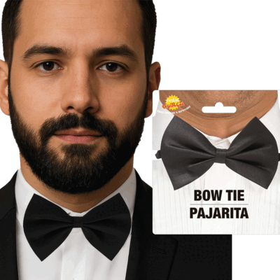 Pajarita lisa en color negro