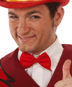 Pajarita lisa en color rojo