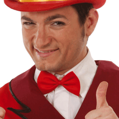 Pajarita lisa en color rojo