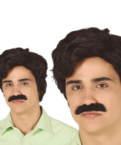Peluca Narcotraficante con Bigote para adulto